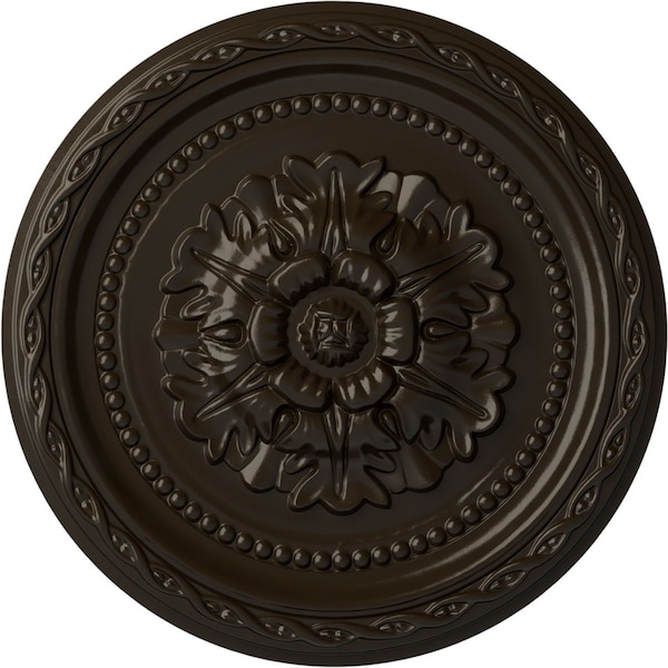 Ekena Millwork Palmetto Ceiling Medallion, Hand-Painted Stone Hearth, 11 1/2"OD x 1"P CM11PASHF - main